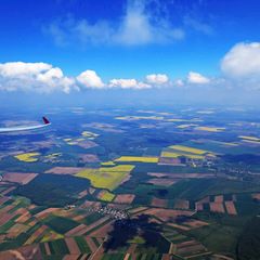Flugwegposition um 10:16:32: Aufgenommen in der Nähe von Körmendi, Ungarn in 1521 Meter